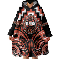 Aotearoa Tapuika Personalised Wearable Blanket Hoodie Maori Iwi Poutama Puhoro Tattoo LT14 - Polynesian Pride