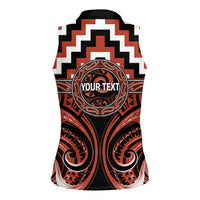 Aotearoa Tapuika Personalised Women Sleeveless Polo Shirt Maori Iwi Poutama Puhoro Tattoo LT14 - Polynesian Pride