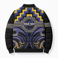 Aotearoa Ngati Raukawa Personalised Bomber Puffer Jacket Maori Iwi Poutama Puhoro Tattoo LT14 - Polynesian Pride