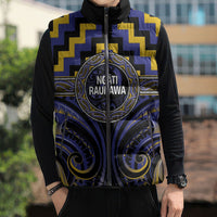 Aotearoa Ngati Raukawa Personalised Sleeveless Puffer Jacket Maori Iwi Poutama Puhoro Tattoo LT14 - Polynesian Pride