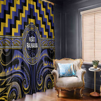Aotearoa Ngati Raukawa Window Curtain Maori Iwi Poutama Puhoro Tattoo LT14 - Polynesian Pride