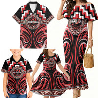 Aotearoa Ngati Toa Personalised Family Matching Mermaid Dress and Hawaiian Shirt Maori Iwi Poutama Puhoro Tattoo LT14 - Polynesian Pride
