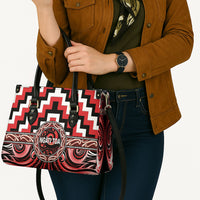 Aotearoa Ngati Toa Leather Bag Maori Iwi Poutama Puhoro Tattoo LT14 - Polynesian Pride