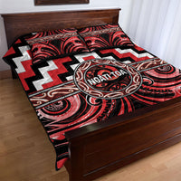 Aotearoa Ngati Toa Quilt Bed Set Maori Iwi Poutama Puhoro Tattoo LT14 - Polynesian Pride