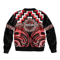 Aotearoa Ngati Toa Personalised Sleeve Zip Bomber Jacket Maori Iwi Poutama Puhoro Tattoo LT14 - Polynesian Pride