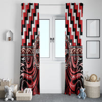 Aotearoa Ngati Toa Window Curtain Maori Iwi Poutama Puhoro Tattoo LT14 - Polynesian Pride