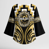 Aotearoa Ngati Tama Personalised Kimono Sleeve Blouse Maori Iwi Poutama Puhoro Tattoo LT14 - Polynesian Pride