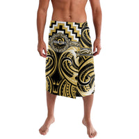 Aotearoa Ngati Tama Personalised Lavalava Maori Iwi Poutama Puhoro Tattoo LT14 Yellow - Polynesian Pride