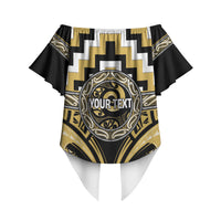 Aotearoa Ngati Tama Personalised Off Shoulder Wrap Waist Top Maori Iwi Poutama Puhoro Tattoo LT14 - Polynesian Pride