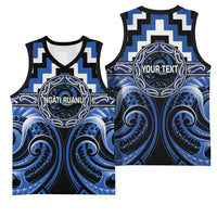 Aotearoa Ngati Ruanui Personalised Basketball Jersey Maori Iwi Poutama Puhoro Tattoo LT14 - Polynesian Pride