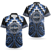 Aotearoa Ngati Ruanui Personalised Couples Matching Off Shoulder Short Dress and Hawaiian Shirt Maori Iwi Poutama Puhoro Tattoo LT14 - Polynesian Pride
