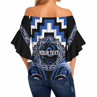 Aotearoa Ngati Ruanui Personalised Off Shoulder Wrap Waist Top Maori Iwi Poutama Puhoro Tattoo LT14 - Polynesian Pride