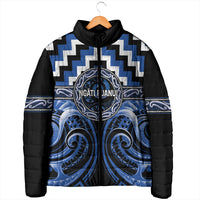 Aotearoa Ngati Ruanui Personalised Padded Jacket Maori Iwi Poutama Puhoro Tattoo LT14 - Polynesian Pride