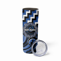 Aotearoa Ngati Ruanui Personalised Skinny Tumbler Maori Iwi Poutama Puhoro Tattoo LT14 - Polynesian Pride
