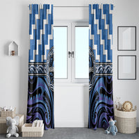 Aotearoa Ngaruahine Window Curtain Maori Iwi Poutama Puhoro Tattoo LT14 - Polynesian Pride