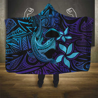 Nukuoro Atoll Hooded Blanket Polynesian Shark Tattoo Purple Gradient Vibes