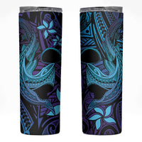 Nukuoro Atoll Skinny Tumbler Polynesian Shark Tattoo Purple Gradient Vibes LT14 Purple - Polynesian Pride