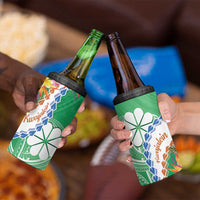 Marshall Islands Kwajalein Atoll 4 in 1 Can Cooler Tumbler Curves Polynesian Mix Tropical Flowers LT14 - Polynesian Pride