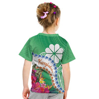 Marshall Islands Kwajalein Atoll Kid T Shirt Curves Polynesian Mix Tropical Flowers LT14 - Polynesian Pride
