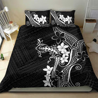 Black Hawaii Bedding Set Hammerhead Shark Tattoo Curve Polynesian - Polynesian Pride