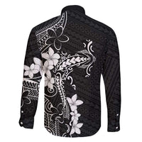 Black Hawaii Family Matching Mermaid Dress and Hawaiian Shirt Hammerhead Shark Tattoo Curve Polynesian - Polynesian Pride