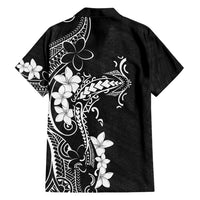 Black Hawaii Family Matching Tank Maxi Dress and Hawaiian Shirt Hammerhead Shark Tattoo Curve Polynesian - Polynesian Pride