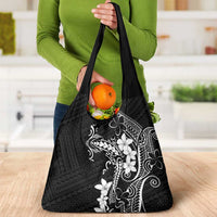 Black Hawaii Grocery Bag Hammerhead Shark Tattoo Curve Polynesian - Polynesian Pride