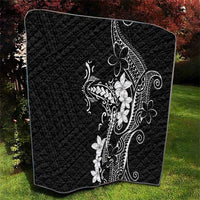 Black Hawaii Quilt Hammerhead Shark Tattoo Curve Polynesian - Polynesian Pride