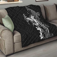 Black Hawaii Quilt Hammerhead Shark Tattoo Curve Polynesian - Polynesian Pride