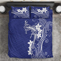 Blue Hawaii Bedding Set Hammerhead Shark Tattoo Curve Polynesian - Polynesian Pride