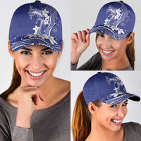 Blue Hawaii Classic Cap Hammerhead Shark Tattoo Curve Polynesian - Polynesian Pride