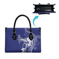 Blue Hawaii Leather Bag Hammerhead Shark Tattoo Curve Polynesian - Polynesian Pride