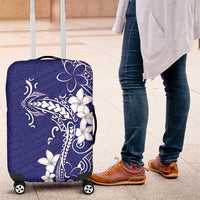 Blue Hawaii Luggage Cover Hammerhead Shark Tattoo Curve Polynesian - Polynesian Pride