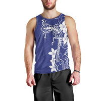 Blue Hawaii Men Tank Top Hammerhead Shark Tattoo Curve Polynesian - Polynesian Pride