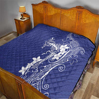 Blue Hawaii Quilt Hammerhead Shark Tattoo Curve Polynesian - Polynesian Pride