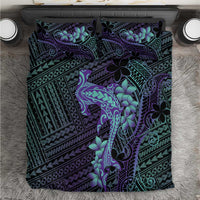 Purple Paradise Hawaii Bedding Set Hammerhead Shark Tattoo Curve Polynesian - Polynesian Pride