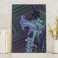 Purple Paradise Hawaii Canvas Wall Art Hammerhead Shark Tattoo Curve Polynesian - Polynesian Pride