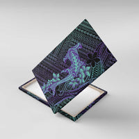 Purple Paradise Hawaii Canvas Wall Art Hammerhead Shark Tattoo Curve Polynesian - Polynesian Pride