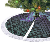 Purple Paradise Hawaii Tree Skirt Hammerhead Shark Tattoo Curve Polynesian - Polynesian Pride