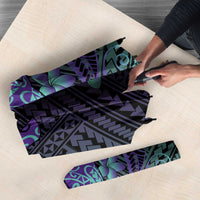 Purple Paradise Hawaii Umbrella Hammerhead Shark Tattoo Curve Polynesian - Polynesian Pride