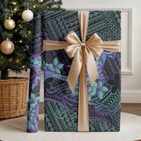 Purple Paradise Hawaii Wrapping Paper Hammerhead Shark Tattoo Curve Polynesian - Polynesian Pride