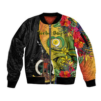 vanuatu-torba-day-sleeve-zip-bomber-jacket-coat-of-arms-mix-tropical-flowers