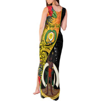 Personalised Vanuatu Torba Day Tank Maxi Dress Coat Of Arms Mix Tropical Flowers LT14 - Polynesian Pride