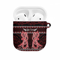 Kia Ora New Zealand AirPods Case Maori Language Week Whero Taniko Motif LT14 Red - Polynesian Pride