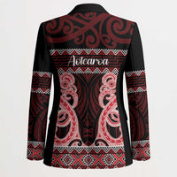 Kia Ora New Zealand Blazer Maori Language Week Whero Taniko Motif - Polynesian Pride