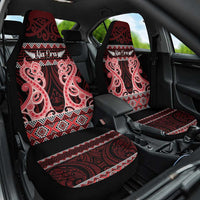 Kia Ora New Zealand Car Seat Cover Maori Language Week Whero Taniko Motif - Polynesian Pride
