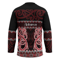 Kia Ora New Zealand Hockey Jersey Maori Language Week Whero Taniko Motif LT14 - Polynesian Pride