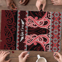 Kia Ora New Zealand Puzzle Maori Language Week Whero Taniko Motif - Polynesian Pride