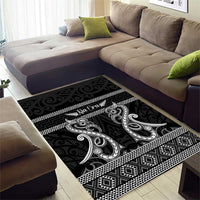 Kia Ora New Zealand Area Rug Maori Language Week Pango Taniko Motif - Polynesian Pride