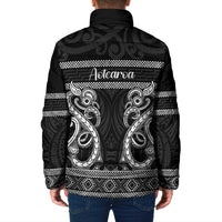 Kia Ora New Zealand Padded Jacket Maori Language Week Pango Taniko Motif - Polynesian Pride